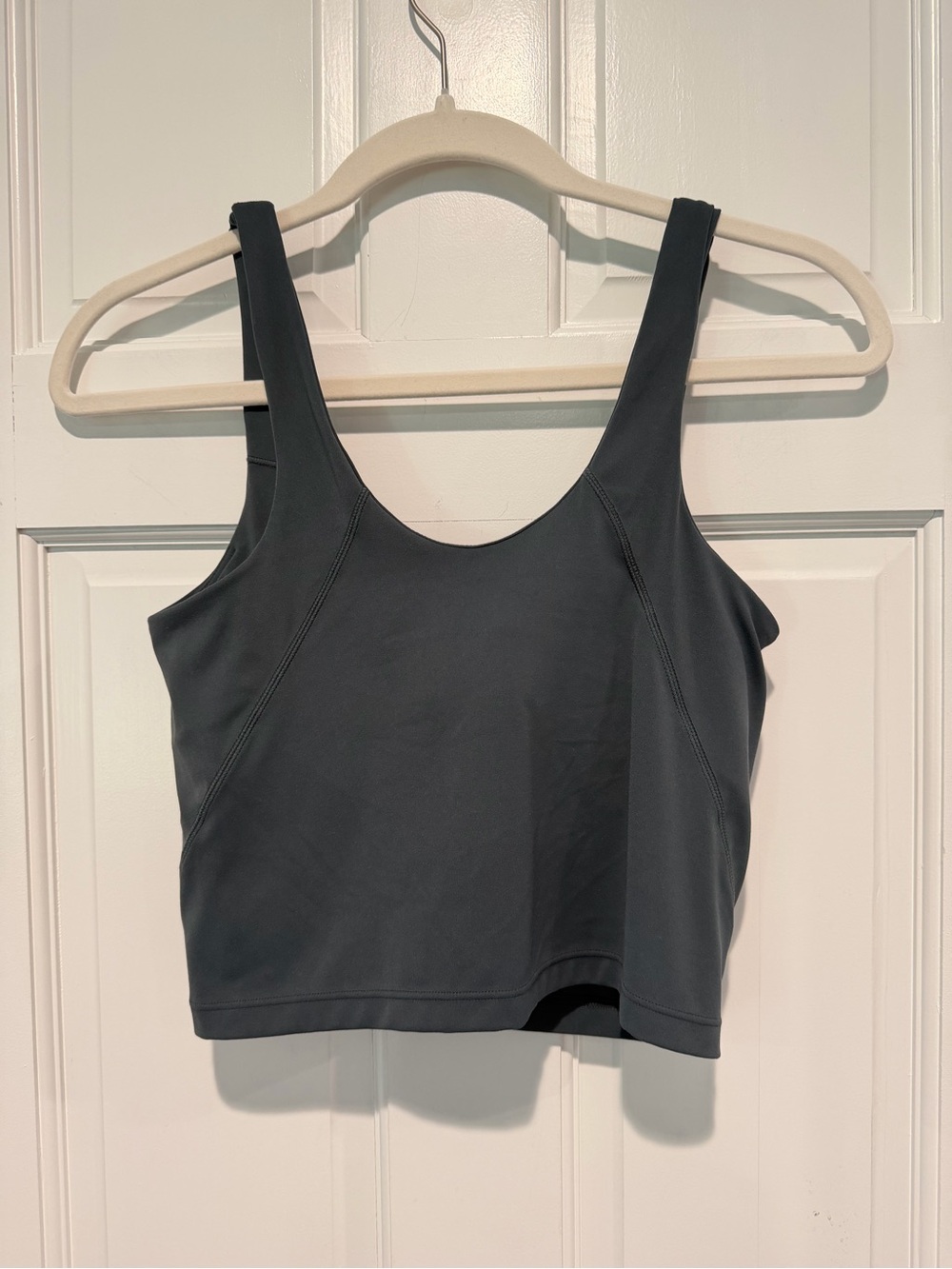 Quince NWOT Set of 2 Ultra-Form V-Neck Cropped Tank Small Deep Navy Forest Green - Picture 7 of 10
